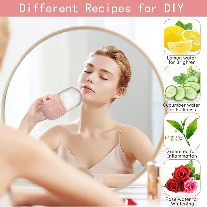 Ice Facial Roller Skin Care Beauty Lifting Contouring Tools Ice Cube Trays Ice Globe Balls Face Massager Skin Care Tool