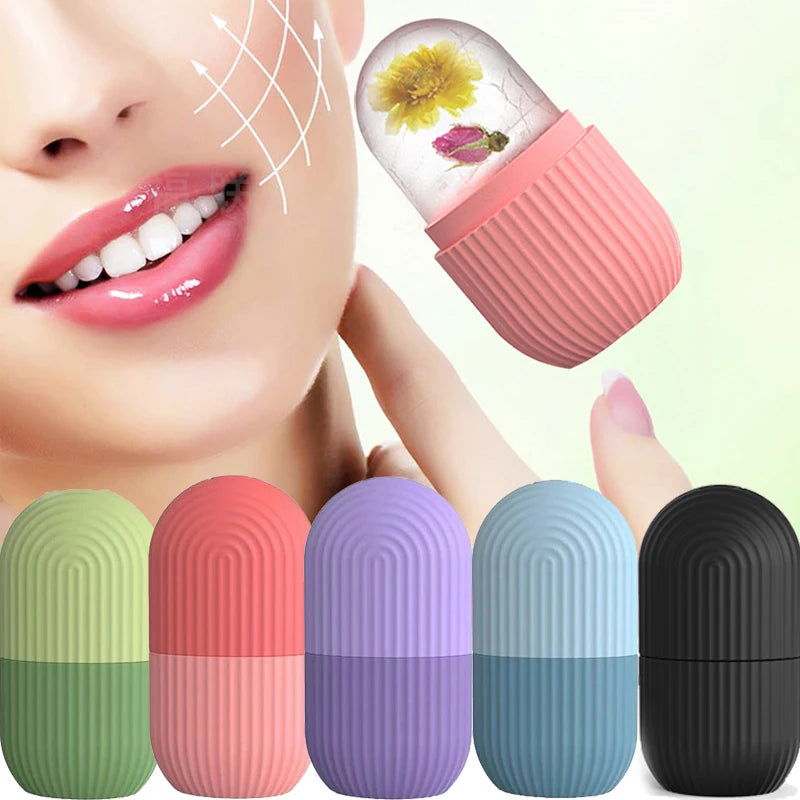 Ice Facial Roller Skin Care Beauty Lifting Contouring Tools Ice Cube Trays Ice Globe Balls Face Massager Skin Care Tool